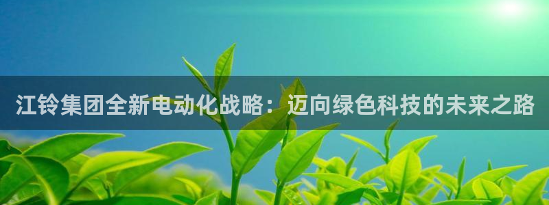 新宝gg账户注册:江铃集团全新电动化战略:迈向绿色科技的未来