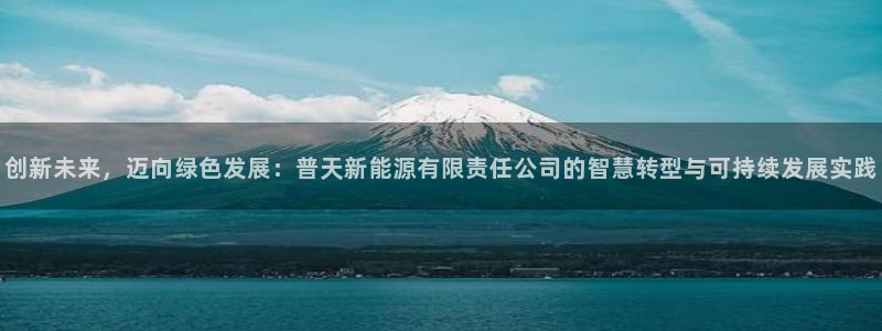 新宝gg体彩:创新未来,迈向绿色发展:普天新能源有限责任公司