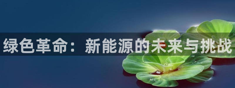 新宝gg娱乐主管q42873:绿色革命:新能源的未来与挑战