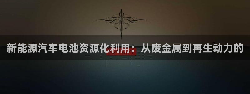 新宝注册gg平台：新能源汽车电池资源化利